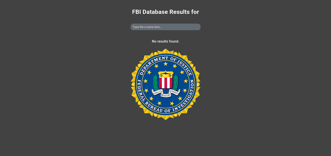 FBI Wanted Database